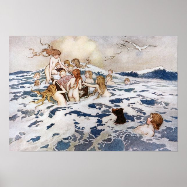 Ein neues Water Baby von Warwick Goble Poster (Vorne)