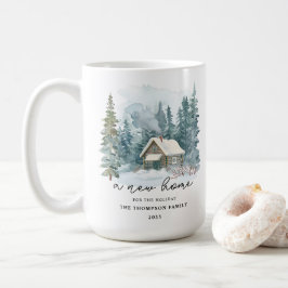 Ein neues Zuhause Kalligrafie Feiertags Umzug Ande Kaffeetasse