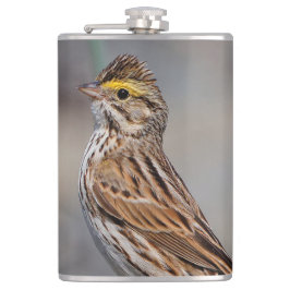 Ein neugieriger Savannah Sparrow Flachmann