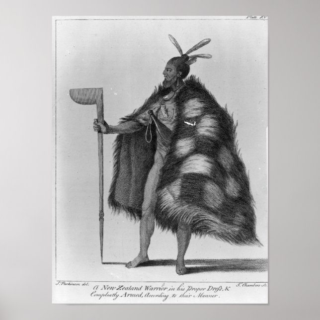 Ein neuseeländischer Krieger Poster (Vorne)
