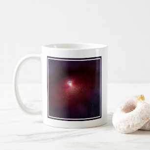 Ein Neutronenstern mit einer Scheibe warmen Staubs Kaffeetasse
