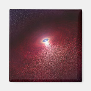 Ein Neutronenstern mit einer Scheibe warmen Staubs Magnet