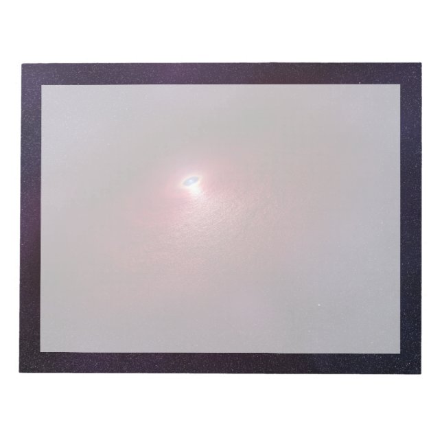 Ein Neutronenstern mit einer Scheibe warmen Staubs Notizblock (Vorderseite)