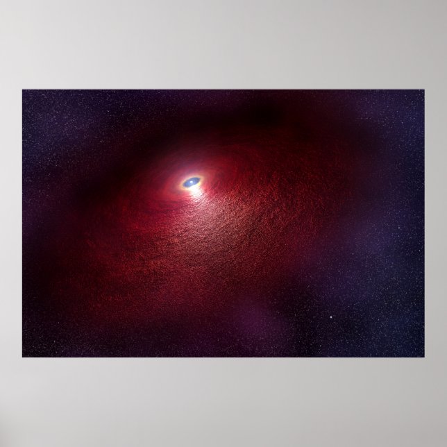 Ein Neutronenstern mit einer Scheibe warmen Staubs Poster (Vorne)