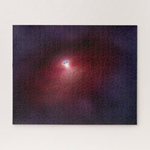 Ein Neutronenstern mit einer Scheibe warmen Staubs Puzzle