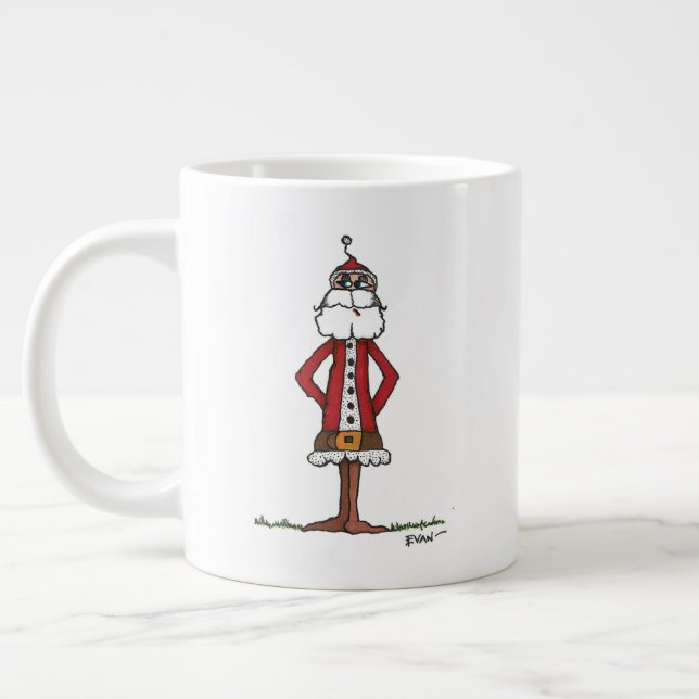 Ein nicht ersehnter Weihnachtsmann Jumbo-Tasse (Links)