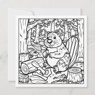 Ein Niedlicher Biber im Wald