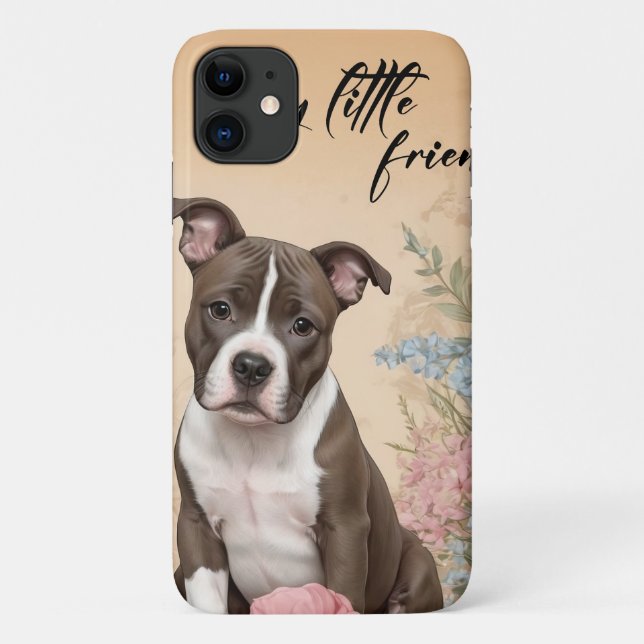 Ein niedlicher brauner Staffordshire Terrier Welpe Case-Mate iPhone Hülle (Rückseite)