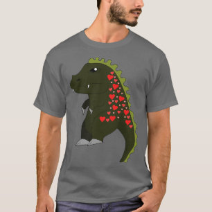 Ein niedlicher Dinosaurier voller Herzen T-Shirt
