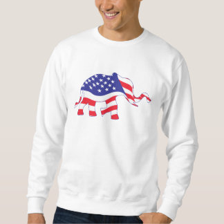 Ein Niedlicher Elefant aus der US-Flagge Sweatshirt