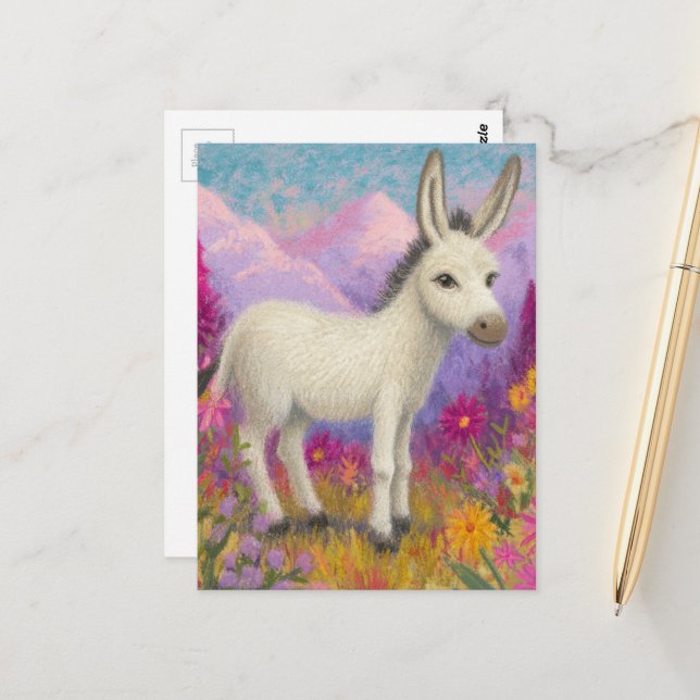 Ein niedlicher Esel Postkarte (Vorderseite/Rückseite Beispiel)