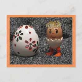 Ein Niedlicher Gast fand eine große Eierpostkarte Feiertagspostkarte