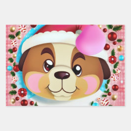 Ein niedlicher Hamster im Cartoon Geschenkpapier Set