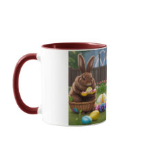 Ein Niedlicher Haufen Osterbrunnens in einem Korb 