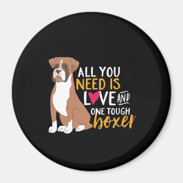 Ein Niedlicher Hund ist ein Boxer Hund. Magnet