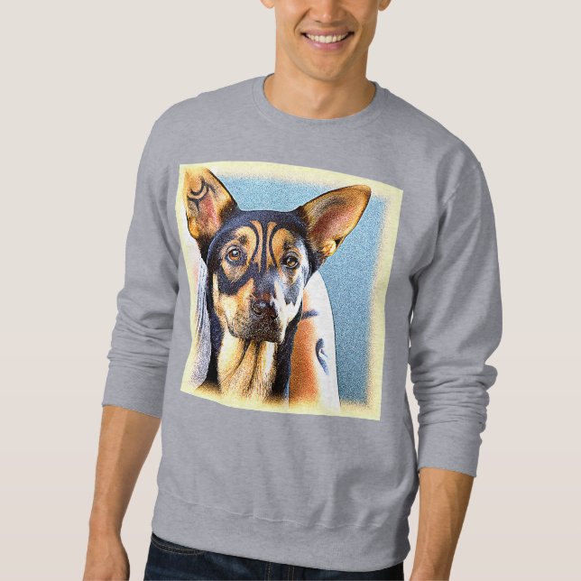 "Ein Niedlicher Hund" Niedliches Foto. Jetzt kaufe Sweatshirt (Vorderseite)