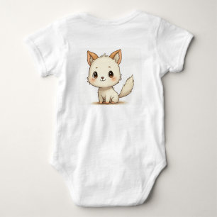 ein niedlicher Hund und Babykleidung Baby Strampler