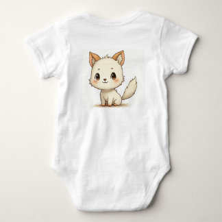 ein niedlicher Hund und Babykleidung Baby Strampler