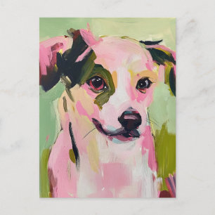 Ein Niedlicher Hund zwei verschiedene Augenfarben Postkarte