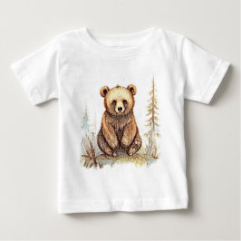 Ein niedlicher kleiner Bär - künstlerische Illustr Baby T-shirt