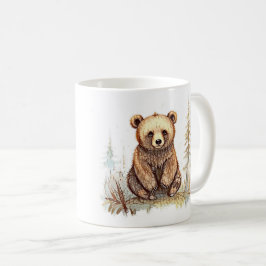 Ein niedlicher kleiner Bär - künstlerische Illustr Kaffeetasse