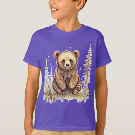 Ein niedlicher kleiner Bär - künstlerische Illustr T-Shirt
