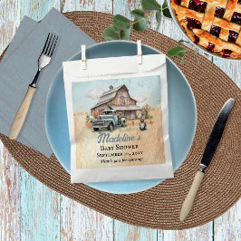 Ein Niedlicher kleiner Bauer Kinderdusche Danke Geschenktütchen