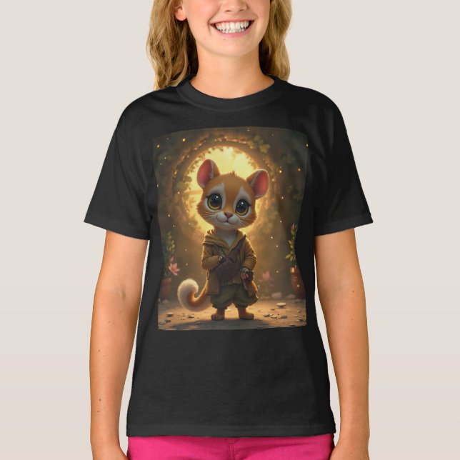 Ein niedlicher, kurzer Eichhörnchen-T - Shirt (Vorderseite)