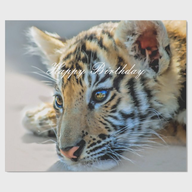 Ein niedlicher Tiger Geschenkpapier (Flach)