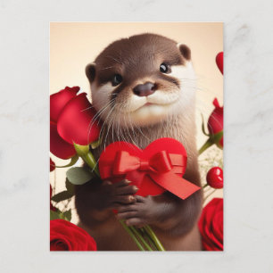 Ein niedlicher Valentinstag Postkarte