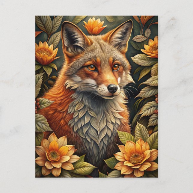 Ein Niedlicher Waldroter Fox Postkarte (Vorderseite)