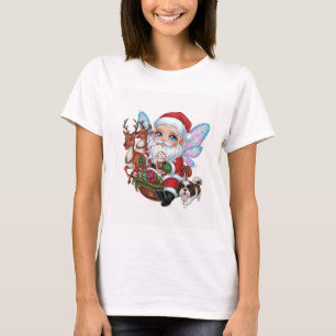 Ein niedlicher Weihnachtsmann mit Glanz T-Shirt