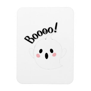 Ein Niedlicher, weißer Boo, Lässig Magnet