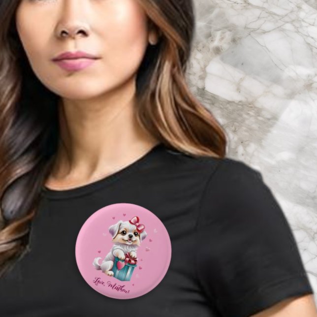 Ein niedlicher Welpe Button (Von Creator hochgeladen)