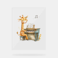 Ein Niedliches Baby Giraffe spielt Gitarre