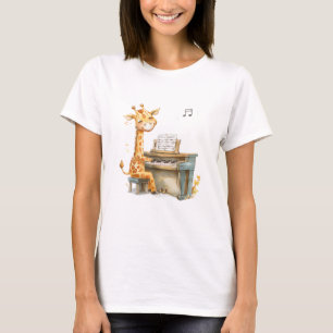 Ein Niedliches Baby Giraffe spielt Gitarre T-Shirt