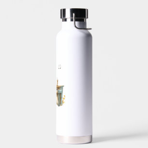 Ein Niedliches Baby Giraffe spielt Gitarre Trinkflasche
