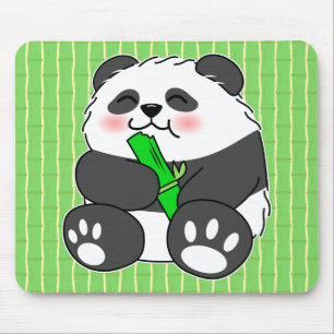 Ein Niedliches Baby Panda, das Bamboo Stalk isst Mousepad