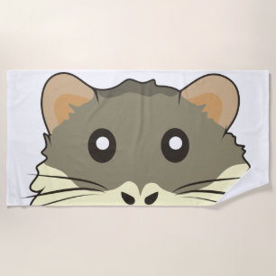 Ein Niedliches Cartoon Tier mit mehrfarbigem Scarf Strandtuch