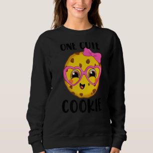 Ein Niedliches Cookie Niedlich Pink Bow Herzbrille Sweatshirt