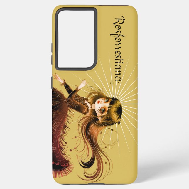 Ein niedliches gotisches Mädchen-Handy Samsung Galaxy Hülle (Rückseite)