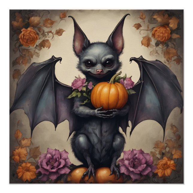 Ein Niedliches Halloween-Bat hb2-Glossarposter Poster (Vorderseite)