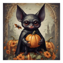 Ein Niedliches Halloween-Bat-HB8-Glossposter Poster