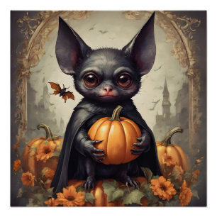 Ein Niedliches Halloween-Bat-HB8-Glossposter Poster