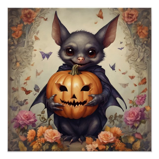 Ein Niedliches Halloween-BatB6-Glossarposter Poster (Vorderseite)