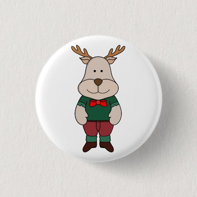 Ein niedliches Hirsch Button (Vorderseite)