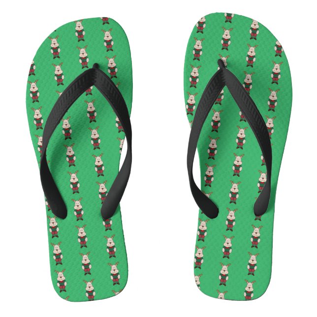 Ein niedliches Hirsch Flip Flops (Fußbett)
