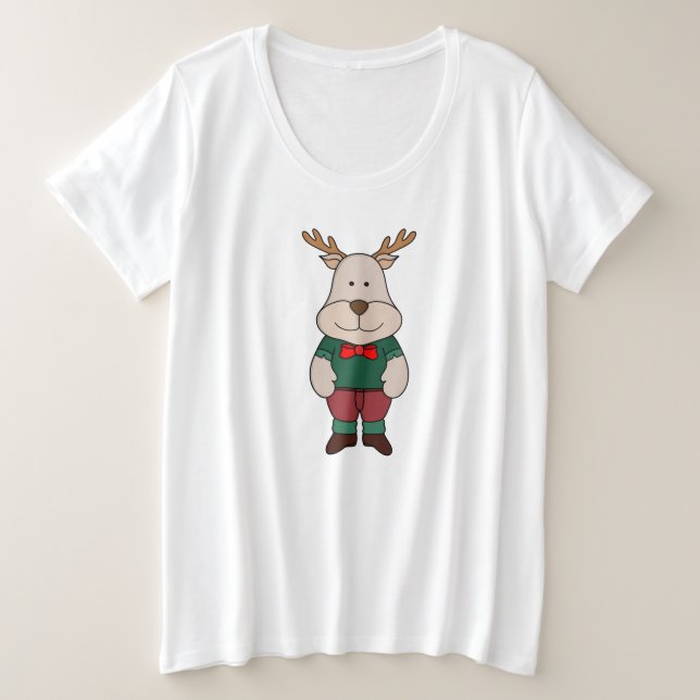Ein niedliches Hirsch Große Größe T-Shirt (Design vorne)