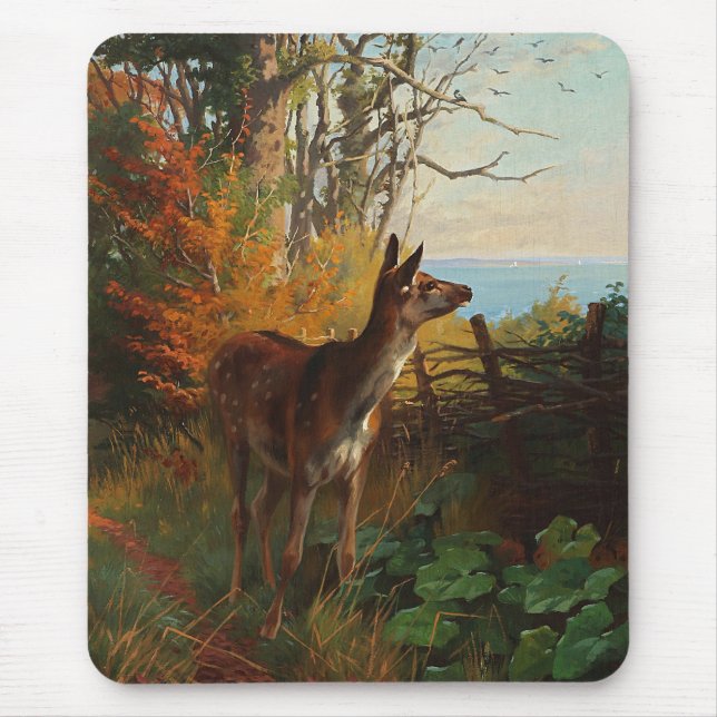 Ein Niedliches Hirsch im Wald Mousepad (Vorne)
