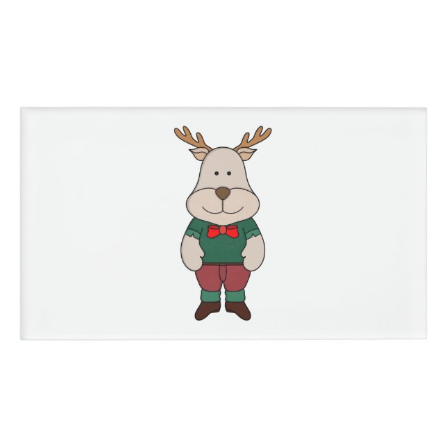 Ein niedliches Hirsch Namenschild (Vorderseite)